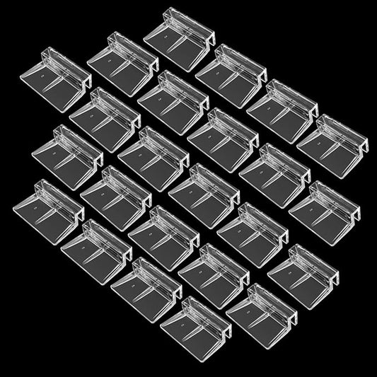 24 Pack Aquarium Lid Clips DIY Aquarium Lid Holder Clear Acrylic Fish Tank Support 5MM Aquarium Glass Holder(5MM)