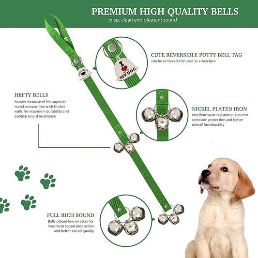 Caldwell's Pet Supply Co. Dog Potty Bells, Dog Door Bell, Bells to Go Outside, Potty Training Bell, Dogs Doorbell, Dogs Potty Doorbell, Ring to Go Pee, All Breed Puppy Training Tool