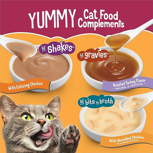 Purina Friskies Poultry Faves Broth and Gravy Cat Food Complements Variety Pack - 8 ct. Box