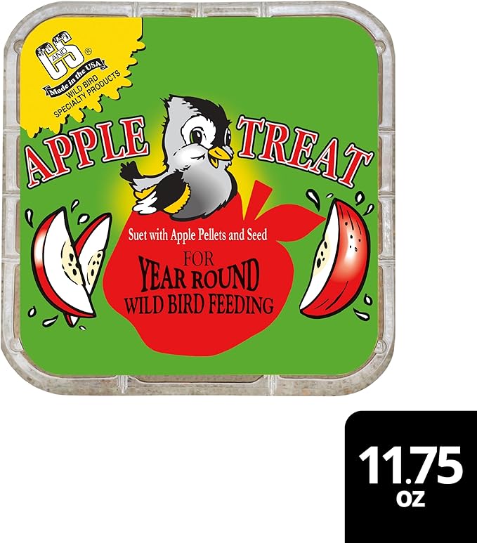 C&S Apple Suet Treat, 11.75 Ounce, 8 Pack