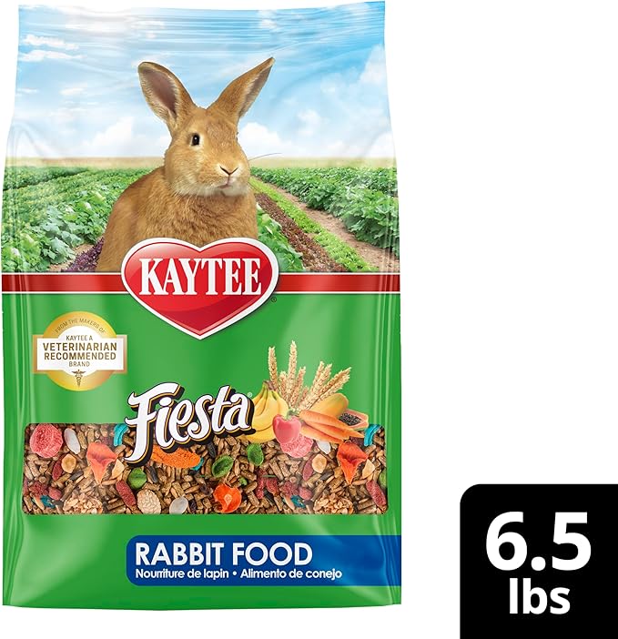 Kaytee Fiesta Rabbit Food, Nutritious and Fun Blend, Supports Dental Health and Digestion, 6.5 pounds