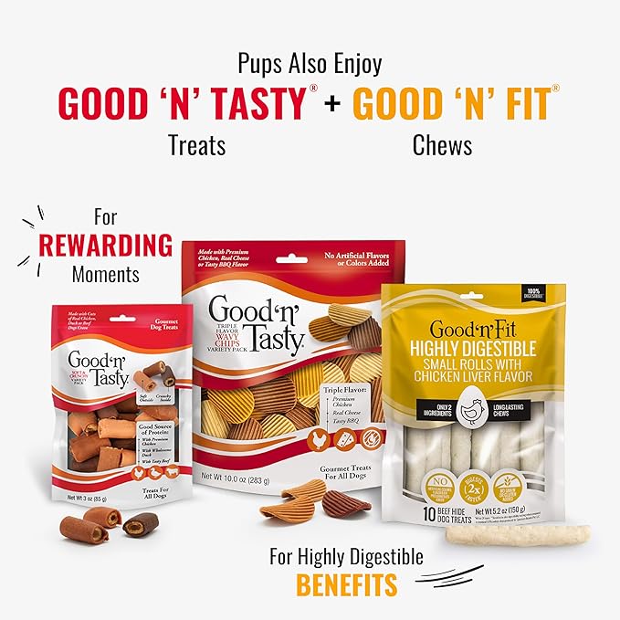 Good N Fun Triple Flavor Kabobs 48 Ounce, Rawhide Snack for All Dogs (2 Pack)