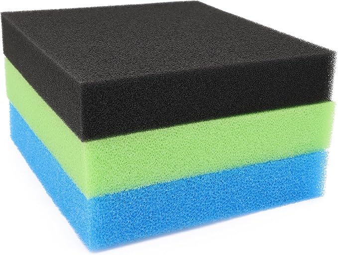 Aquarium Bio Sponge Pad Filter Media for Fish Tank,20/30/40PPI Open Cell Coarse Foam Block Foam Pre Filter Sponge (11" Lx 10.25" W x 2" H 20PPI)