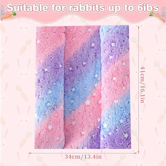 15.7X14 Inch Rabbit Bed, Padded Concave Bed for Small Animals, Cuddle Cushion Plush Mat with Cotton Lounger Pillows for Guinea Pigs, Rabbits, Rats, Hamsters, and Bearded Dragons (Pink)