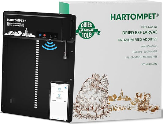 Dried Black Soldier Fly Larvae for Chickens - Non-GMO Poultry Feed Supplement, 85X More Calcium Than Mealworms,High-Protein Treats for Chickens, Hens, Ducks 10LB