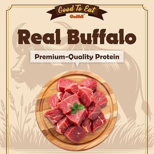 Gootoe Buffalo Dog Treats, Buffalo Bites Stick (Large) 1.5 lb Natural Low-Fat Chews for Training & Rewards, Limited Ingredient, Perfect for Medium Dogs, Resealable Bag