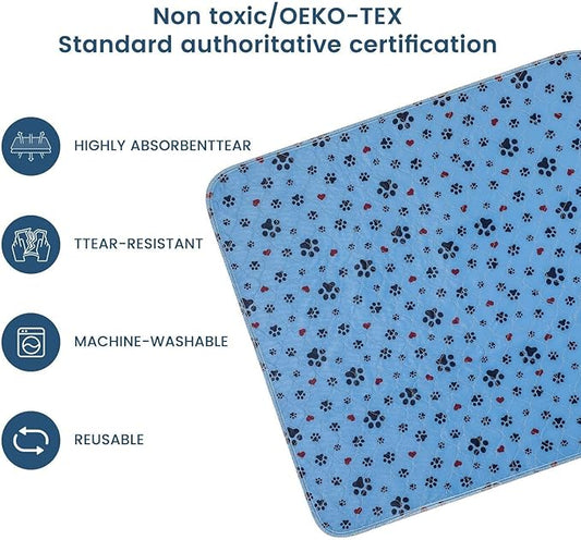 Washable Pee Pads for Dogs,2 Pack Extra Large 48"x48" Super Absorbent Reusable Puppy Pads,Non-Slip 100% Waterproof Dog Pee Pad,Pet Training Pads for Couch, Crate,Potty Training,Floor