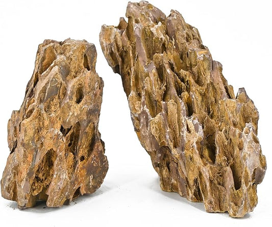 Natural Aquarium Rocks 5LB Dragon Stone Rock Decoration Aquascaping Stone for Aquariums Landscaping Model Fish Tanks Terrariums Vivariums-2-4 inches