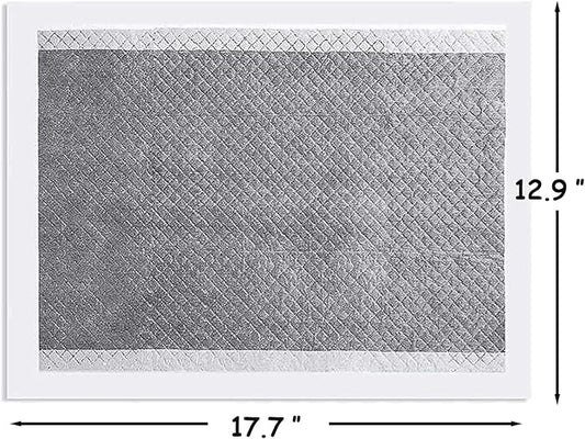 kathson Rabbit Pee Pads Disposable Cage Liners 100PCS All Absorb Black Carbon Odor Control Bunny Training Accessories with Quick-Dry Surface for Puppy Guinea Pig Kitten Hedgehog Small Animals