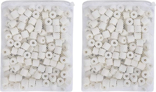 JIHAQUA Aquarium Bio Ceramic Rings 6 lbs Filter Media for Pond Fish Tank Canister Filter