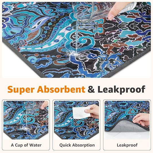 LOOBANI Washable Pee Pads for Dogs, 2 Pack Super Absorbent Reusable Puppy Pads Leakproof Dog Traning Pads, Waterproof Non-Slip Whelping Pad for Floor, Playpen, Crate, Couch-31 x36 (Green)