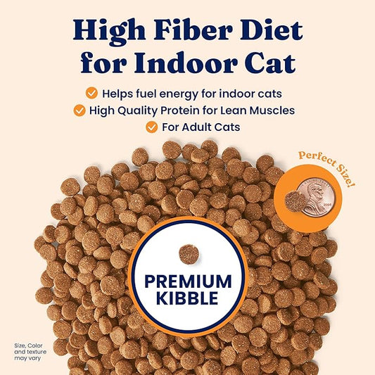 Solid Gold Indoor Dry Cat Food - Grain Free & Gluten Free - Salmon Cat Food Dry Kibble for Indoor Cats w/Probiotics & Fiber for Gut Health - Sensitive Stomach & Hairball Support for Adult Cats - 12LB