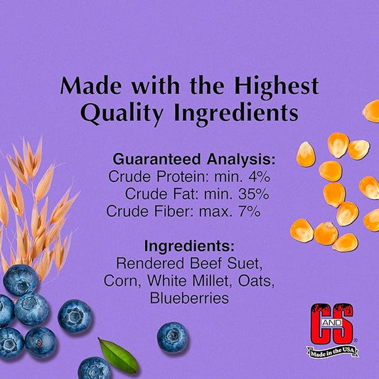 C&S Berry Suet Treat, 11.75 Ounce, 8 Pack