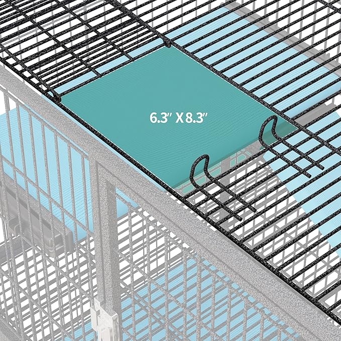 YITAHOME Small Animal Pet Cage: 4-Tiers Metal Guinea Pig Cage for Rats Ferret Chinchilla Large Hamster Indoor Critter Nation Cage Double-Story