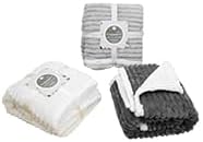 Waterproof Pet Blanket Soft Calming Dog Blanket Cozy Sherpa Fleece Blanket Reversible Furniture Protector Cover for Small Medium Large Dogs Cats Machine Washable, Grey 35x25 in