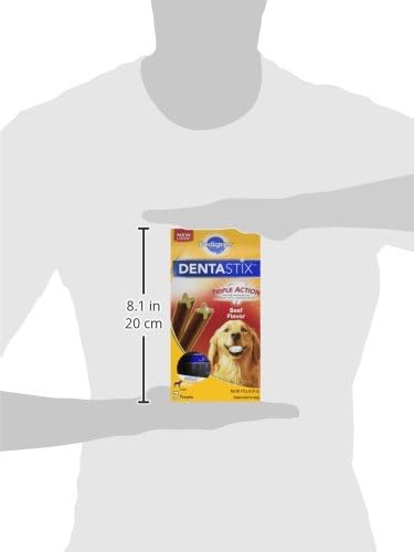 PEDIGREE DENTASTIX Large Dog Dental Treats Beef Flavor Dental Bones, 6.07 oz. Pack (7 Treats)