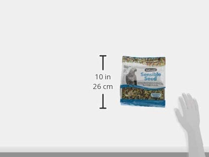 ZuPreem Sensible Seed Bird Food, Parrot, Conure, Caique, African Grey, Eclectus, Small Cockatoo, Seed and Pellet Blend for Medium Large Birds (ML, 2 lbs)
