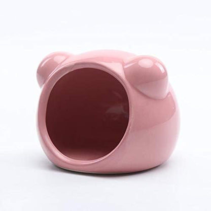 Mini Hamsters House Pet Hideout Hut Cave,Small Animal Ceramic Critter Bath Toy, Ideal for Dwarf Hamsters and Gerbils