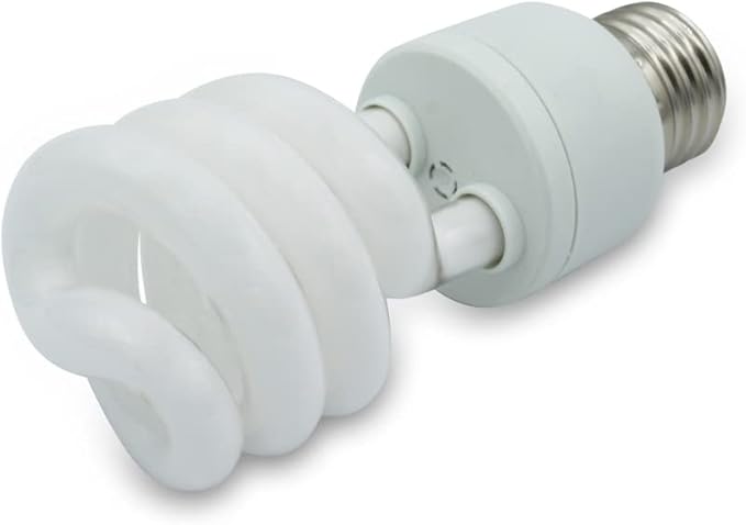 lumenivo 15 Watt UVB Reptile Light 5.0 15W Spiral Reptile Heat Terrarium Light Bulbs for Turtles, Gecko, Tortoise, Snake, Lizard, Chameleons, and Insects - 120V - 5 Pack