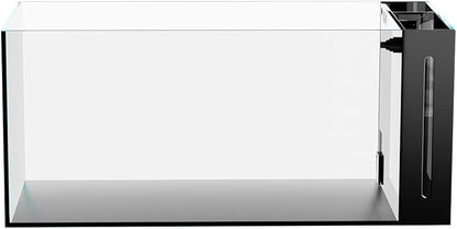 Ultra Clear Rimless Aquarium Tank gallons Low Iron Glass Side Filtration + Anti-Jumping net (50Gal)