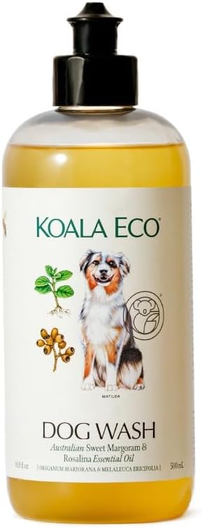 Koala Eco Dog Cleaner, Pet Shampoo - with Australian Sweet Marjoram & Rosalina Essential Oil - 16oz