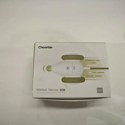 Cheerble Interactive Cat Toys for Indoor Cats, Automatic Moving Kitten Toys, Wicked Mouse Neo Cat Toy with Tail & Lights, Pet Cat Supplies, Rechargeable Cat Toys for Bored Indoor Adult Cats,Green