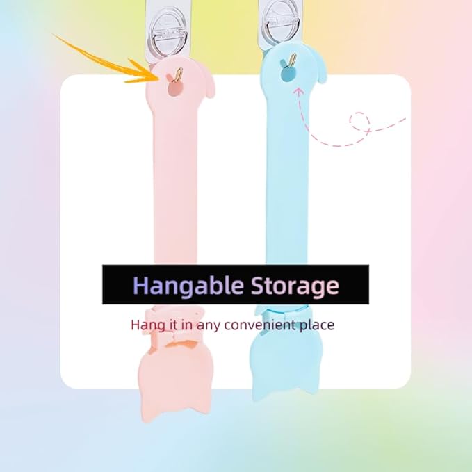 2 Pack Cat Treat Squeeze Spoon, Lickable Dispenser for Wet Food & Puree, Multi-Function Feeding Tool with Ergonomic Design, Easy to Clean (Pink&Purple/Blue&Purple)