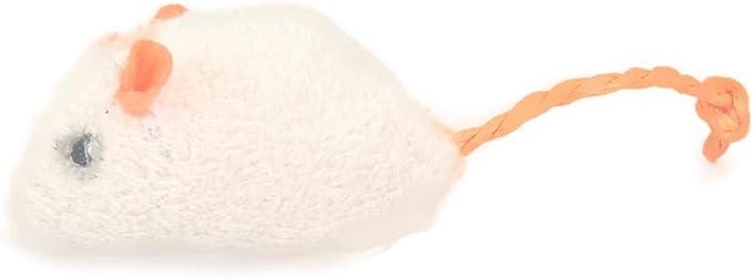 emours 12 Piece Pack Furry Mice Cat Toy Realistic Fur Mice Toys,Colors Varies