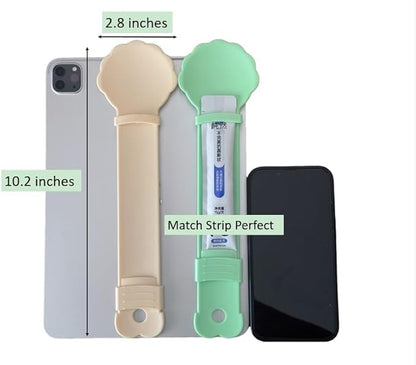 2pcs Cat Strip Feeder, Happy Spoon for Cats, Lickable Squeezable Creamy Treat, Wet Treats Dispenser, Cat Treat Spoon Squeeze, (Beige&Green/Beige&Orange)