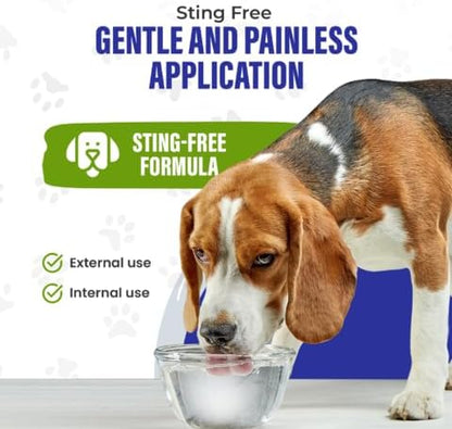 Colloidal Silver for Dogs & Cat Wound Care, Immune Support & Skin Solution - All Pet Health Care for Itch, Sores, Wounds, Hotspots & More with Syringe (32 oz)