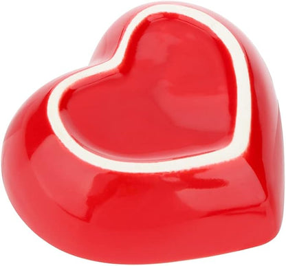 2 Pcs Hamster Food Bowl Hedgehog Ceramic Cute Shape Anti-Turning Food & Water Bowl for Hamster Hedgehog Gerbil Rat Guinea Pig (Yellow and Red)