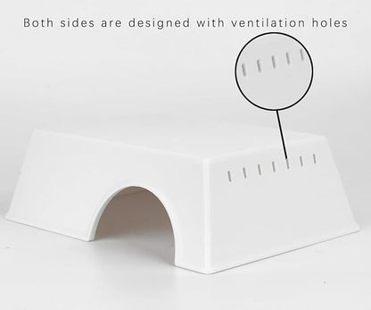 Snake Hide, Leopard Gecko Tank Accessories for Reptile Ball Python Crested Gecko Lizard Bearded Dragon - WhiteHideXL