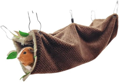 Ferret Rat Hammock, Guinea Pig Hideout, Warm Bed for Rat Ferret Guinea Pig Sleep and Play (4 Tunnel)