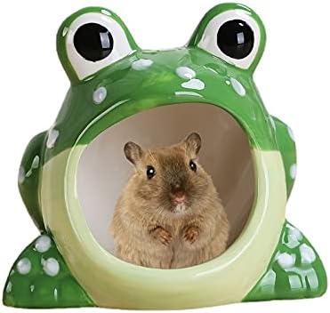 Cool Hamster House Hideout Ceramics Strawberry Shape Bed Cute Small Animal Pet Squirrel Hedgehog Chinchilla Nest Hamster Cage Accessories