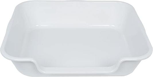 1 Pack Extra Large Dog Litter Box Pan Tray (ABS Material), Low Entry Jumbo Senior Litter Boxes for Multiple Kitten Big Cats, Pet Safe Indoor Dog Potty (Light Gray, 24" L x 20" W)