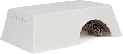 Snake Hide, Leopard Gecko Tank Accessories for Reptile Ball Python Crested Gecko Lizard Bearded Dragon - WhiteHideXL