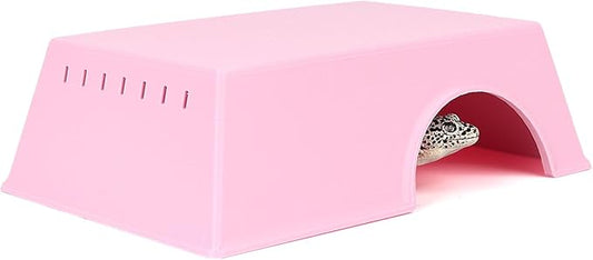 Snake Hide, Leopard Gecko Tank Accessories for Reptile Ball Python Crested Gecko Lizard Bearded Dragon - PinkHideXL