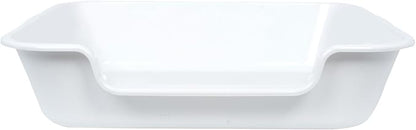 1 Pack Extra Large Dog Litter Box Pan Tray (ABS Material), Low Entry Jumbo Senior Litter Boxes for Multiple Kitten Big Cats, Pet Safe Indoor Dog Potty (White, 24" L x 20" W)