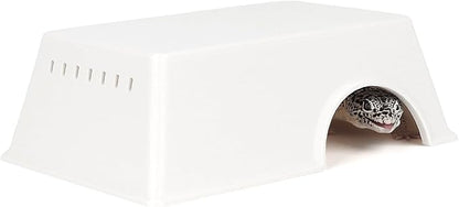 Snake Hide, Leopard Gecko Tank Accessories for Reptile Ball Python Crested Gecko Lizard Bearded Dragon - WhiteHideL