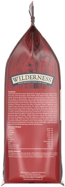Blue Buffalo Wilderness Rocky Mountain Recipe High-Protein Dry Puppy Food with DHA, Made in the USA with Natural Ingredients Plus Wholesome Grains, Red Meat, 4.5-lb. Bag