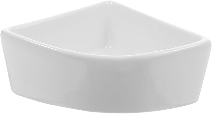 iplusmile Ceramic Hamster Food Bowl, White, 5"