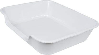 1 Pack Extra Large Dog Litter Box Pan Tray (ABS Material), Low Entry Jumbo Senior Litter Boxes for Multiple Kitten Big Cats, Pet Safe Indoor Dog Potty (Light Gray, 24" L x 20" W)