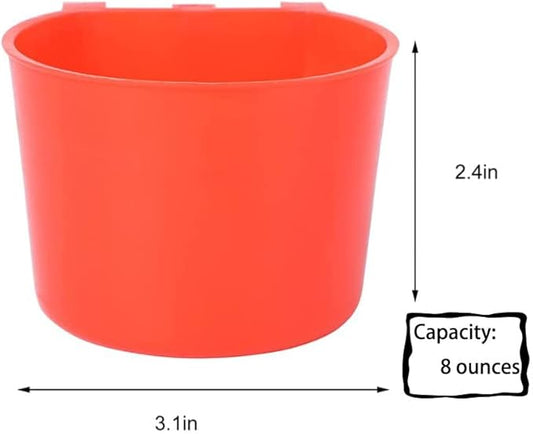 10 Pack Bird Cage Feeding Cups Chicken Seed Bowl Hanging Parrot Food Dishes,Feeder and Waterer Coop Cup Water Bottles for Pigeon Quail Parakeets Rabbit Poultry