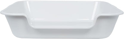 1 Pack Extra Large Dog Litter Box Pan Tray (ABS Material), Low Entry Jumbo Senior Litter Boxes for Multiple Kitten Big Cats, Pet Safe Indoor Dog Potty (Light Gray, 24" L x 20" W)