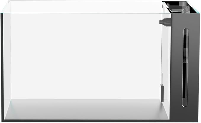 Ultra Clear Rimless Aquarium Tank gallons Low Iron Glass Side Filtration + Anti-Jumping net (40Gal)