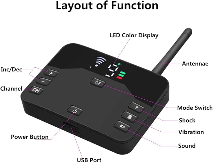 Wireless Dog Fence,Outdoor Electric Pet Containment System with Remote, Waterproof Training Collar with Adjustable Vibration & Shock, Safe Effective, Boundary Container for 1/2/ 3 Dogs,for2dogs