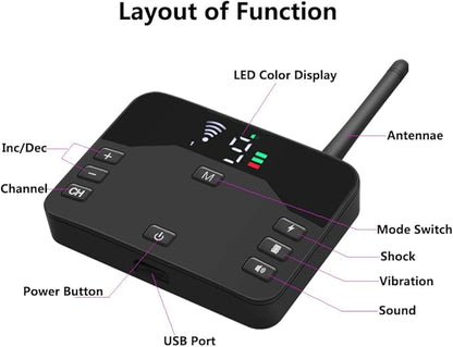 Wireless Dog Fence,Outdoor Electric Pet Containment System with Remote, Waterproof Training Collar with Adjustable Vibration & Shock, Safe Effective, Boundary Container for 1/2/ 3 Dogs,for3dogs