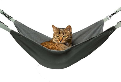 Cat Hammock for Cage - Hanging Washable Soft Outdoor Mat, Waterproof Cooling Bed for Large Kittens 26in*20in (XX-Large, Black)
