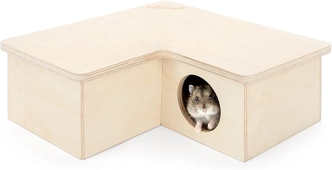 Niteangel Multi-Chamber Hamster House Maze: - Multi-Room Hideouts & Tunnel Exploring Toys for Hamster Gerbils Mice Lemmings (3-Room Small)