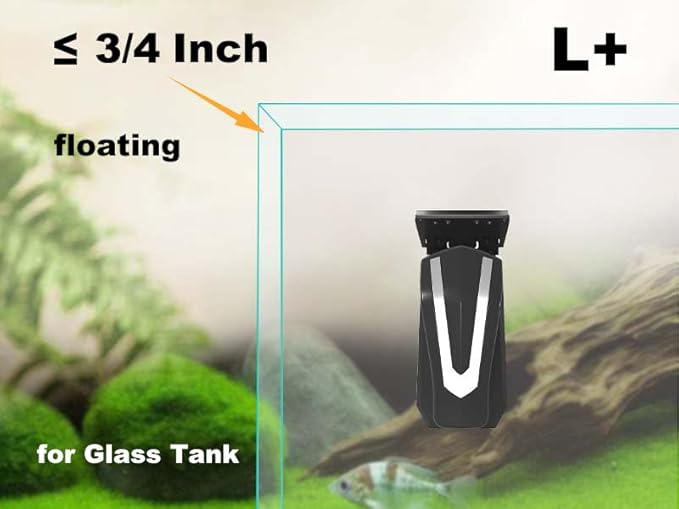 Carefree Fish Aquarium Super Powerful Magnetic Cleaner Glass Fish Tank Magnet Brush with 4 Algae Scrapers Floating L+(Plus)